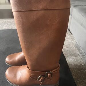 Cat & Jack Tan Leather Riding Boots